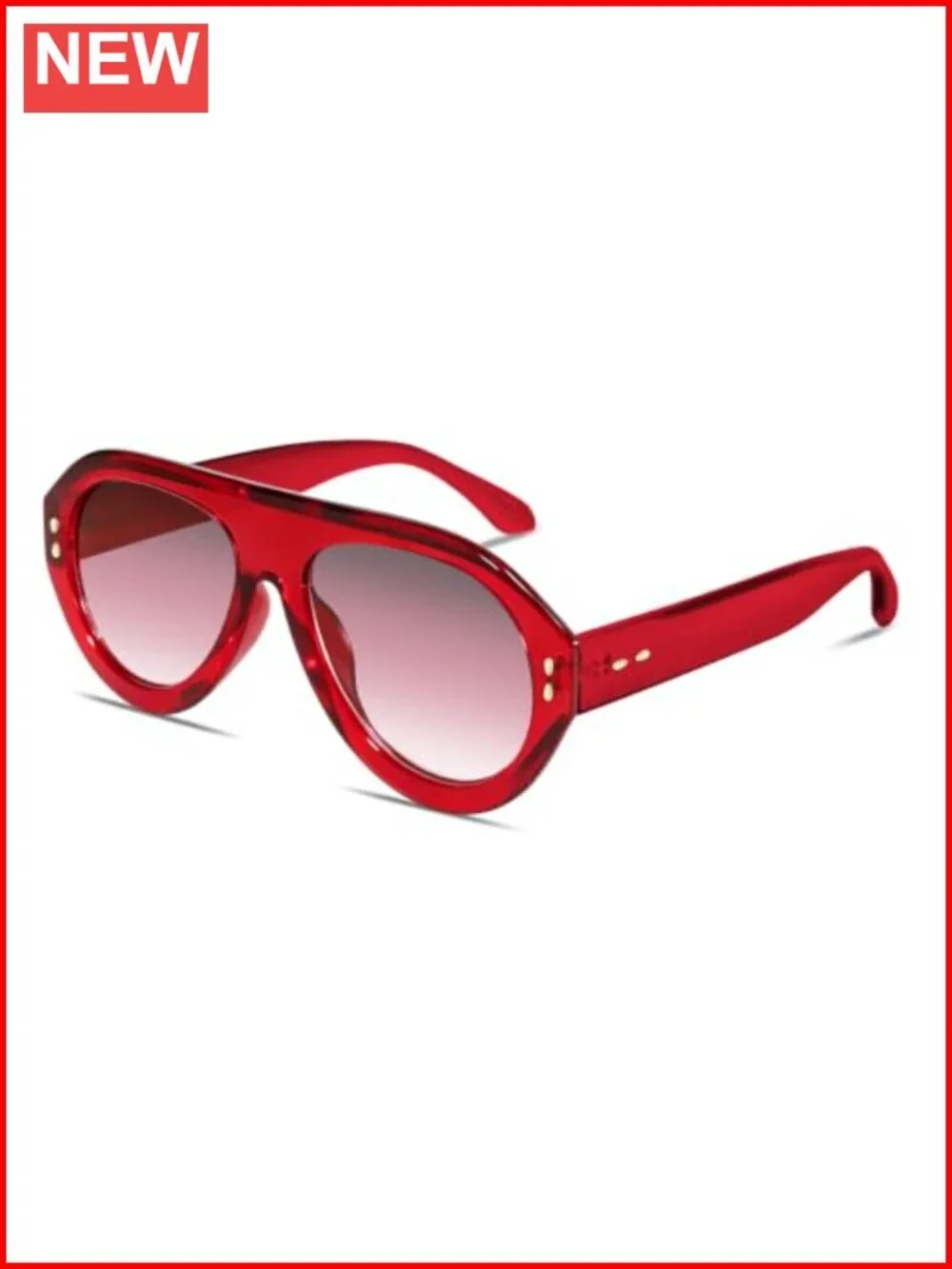 Oversized Aviator Sunglasses UV400 Protection Lightweight